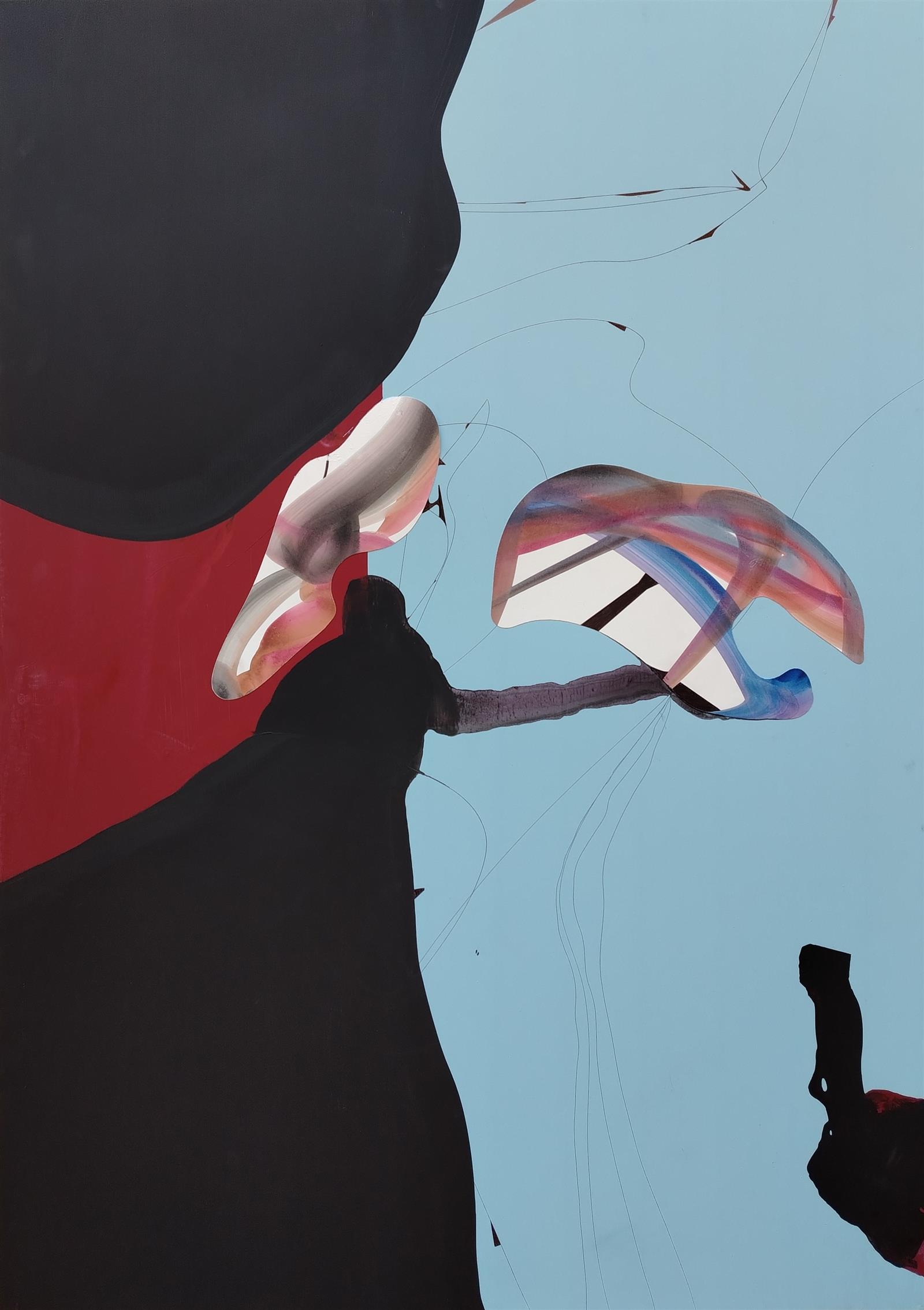 Inventare il fare | 2025 | 140x100 | Acrilici, acquarelli e scontorni di carta su pvc