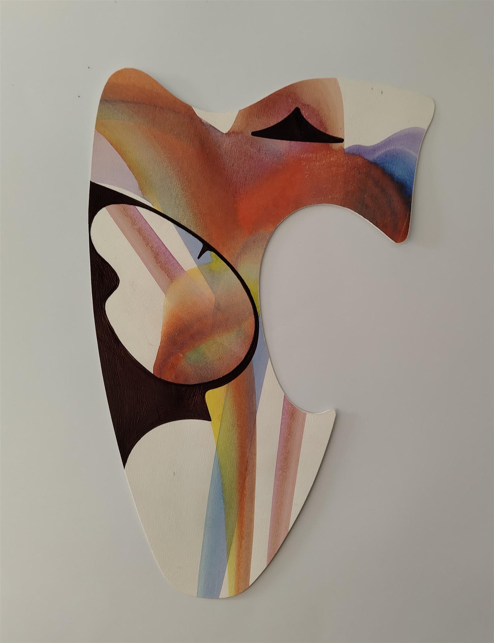 sMirror | 2026 | 29x17 | Acquerelli e biro nera su carta di cotone da 350 gr.